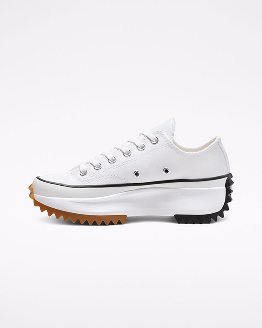 Sapatos Plataforma Converse Run Star Hike Cano Baixo Masculino Branco Pretas | PT G04T513